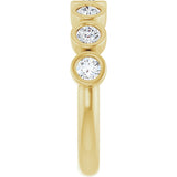 10K Gold Round Lab-Grown Diamond Bezel-Set Anniversary Band – 1/4–7/8 CTW - Yellow Gold - view 4