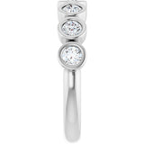 Platinum Round Natural Diamond Bezel-Set Anniversary Band – .07–1 1/2 CTW - view 4