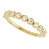 10K Gold Round Lab-Grown Diamond Bezel-Set Anniversary Band – .08–1/5 CTW - Yellow Gold - view 5