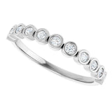 Platinum Round Lab-Grown Diamond Bezel-Set Anniversary Band – .08–1 1/3 CTW - view 5