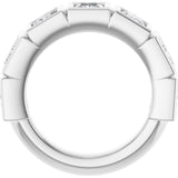 Platinum Square Lab-Grown Diamond Bezel-Set Anniversary Band – 1/2–2 3/4 CTW - view 2
