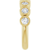 10K Gold Round Lab-Grown Diamond Bezel-Set Anniversary Band – 1/4–7/8 CTW - Yellow Gold - view 4