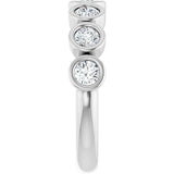 Platinum Round Lab-Grown Diamond Bezel-Set Anniversary Band – .08–1 1/3 CTW - view 4