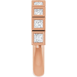 14K Gold Square Lab-Grown Diamond Bezel-Set Anniversary Band – 1/2–2 CTW - Rose Gold - view 4