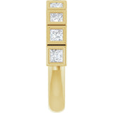 14K Gold Square Lab-Grown Diamond Bezel-Set Anniversary Band – 1/2–2 CTW - Yellow Gold - view 4