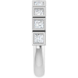 Platinum Square Lab-Grown Diamond Bezel-Set Anniversary Band – 1/2–2 3/4 CTW - view 4