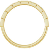 10K Gold Straight Baguette Lab-Grown Diamond Bezel-Set Anniversary Band – 1/6–3/8 CTW - Yellow Gold - view 2