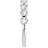 10K Gold Round Lab-Grown Diamond Bezel-Set Anniversary Band – 1/4–7/8 CTW - White Gold - view 4