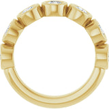 10K Gold Round Lab-Grown Diamond Bezel-Set Anniversary Band – 1–1 1/3 CTW - Yellow Gold - view 2