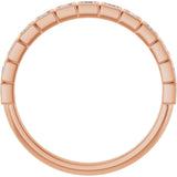 10K Gold Square Lab-Grown Diamond Bezel-Set Anniversary Band – 1/5–5/8 CTW - Rose Gold - view 2