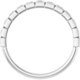Platinum Square Natural Diamond Bezel-Set Anniversary Band – 1/6–2 3/4 CTW - view 2