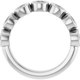 Platinum Round Natural Diamond Bezel-Set Anniversary Band – .07–1 1/2 CTW - view 2