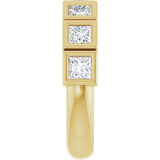 10K Gold Square Lab-Grown Diamond Bezel-Set Anniversary Band – 3/4–2 CTW - Yellow Gold - view 4