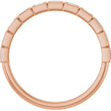 14K Gold Straight Baguette Lab-Grown Diamond Bezel-Set Anniversary Band – 1/6–3/8 CTW - Rose Gold - view 2