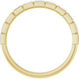 14K Gold Straight Baguette Lab-Grown Diamond Bezel-Set Anniversary Band – 1/6–3/8 CTW - Yellow Gold - view 2