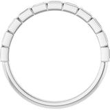 Platinum Straight Baguette Lab-Grown Diamond Bezel-Set Anniversary Band – 1/6–3/4 CTW - view 2
