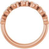 10K Gold Round Lab-Grown Diamond Bezel-Set Anniversary Band – 1/4–7/8 CTW - Rose Gold - view 2