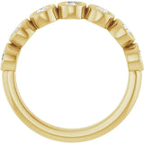10K Gold Round Lab-Grown Diamond Bezel-Set Anniversary Band – 1/4–7/8 CTW - Yellow Gold - view 2