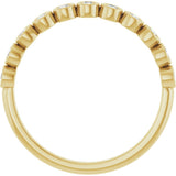 14K Gold Round Lab-Grown Diamond Bezel-Set Anniversary Band – .08–1/5 CTW - Yellow Gold - view 2