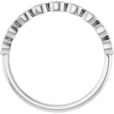 Platinum Marquise Lab-Grown Diamond Bezel-Set Anniversary Band – 2.5x1.3 mm Stones - view 2