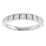 Platinum Round Natural Diamond Bezel-Set Anniversary Band – .07–1 1/2 CTW - view 3