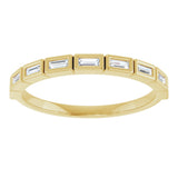 10K Gold Straight Baguette Lab-Grown Diamond Bezel-Set Anniversary Band – 1/6–3/8 CTW - Yellow Gold - view 3