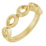 14K Gold Marquise Lab-Grown Diamond Bezel-Set Anniversary Band – 5x3 mm Stones - Yellow Gold