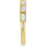 10K Gold Straight Baguette Lab-Grown Diamond Bezel-Set Anniversary Band – 1/6–3/8 CTW - Yellow Gold - view 4