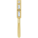 10K Gold Straight Baguette Natural Diamond Bezel-Set Anniversary Band – 1/6–3/8 CTW - Yellow Gold - view 4