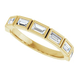 10K Gold Straight Baguette Lab-Grown Diamond Bezel-Set Anniversary Band – 1/2–3/4 CTW - Yellow Gold - view 5
