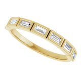 10K Gold Straight Baguette Lab-Grown Diamond Bezel-Set Anniversary Band – 1/6–3/8 CTW - Yellow Gold - view 5