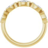 14K Gold Oval Lab-Grown Diamond Bezel-Set Anniversary Band – 9/10 CTW - Yellow Gold - view 2