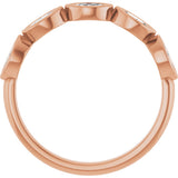 14K Gold Marquise Lab-Grown Diamond Bezel-Set Anniversary Band – 4.3x2.25 mm Stones - Rose Gold - view 2
