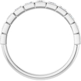 Platinum Round Lab-Grown Diamond Bezel-Set Anniversary Band – .08–1 1/3 CTW - view 2