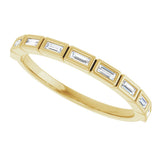 10K Gold Straight Baguette Lab-Grown Diamond Bezel-Set Anniversary Band – 1/6–3/8 CTW - Yellow Gold - view 5