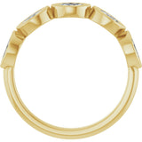 14K Gold Marquise Natural Diamond Bezel-Set Anniversary Band – 1/3–5/8 CTW - Yellow Gold - view 2