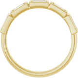 10K Gold Straight Baguette Lab-Grown Diamond Bezel-Set Anniversary Band – 1/2–3/4 CTW - Yellow Gold - view 2