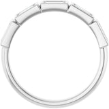 Platinum Straight Baguette Lab-Grown Diamond Bezel-Set Anniversary Band – 1/6–3/4 CTW - view 2