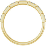 10K Gold Straight Baguette Lab-Grown Diamond Bezel-Set Anniversary Band – 1/6–3/8 CTW - Yellow Gold - view 2