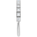 Platinum Square Natural Diamond Bezel-Set Anniversary Band – 1/6–2 3/4 CTW - view 4