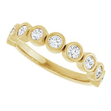 10K Gold Round Lab-Grown Diamond Bezel-Set Anniversary Band – 1/4–7/8 CTW - Yellow Gold - view 5