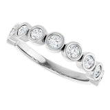 Platinum Round Lab-Grown Diamond Bezel-Set Anniversary Band – .08–1 1/3 CTW - view 5