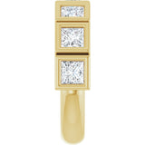 10K Gold Square Natural Diamond Bezel-Set Anniversary Band – 9/10–2 3/4 CTW - Yellow Gold - view 4