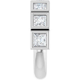 Platinum Square Lab-Grown Diamond Bezel-Set Anniversary Band – 1/2–2 3/4 CTW - view 4