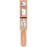 10K Gold Straight Baguette Lab-Grown Diamond Bezel-Set Anniversary Band – 1/2–3/4 CTW - Rose Gold - view 4
