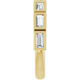 10K Gold Straight Baguette Lab-Grown Diamond Bezel-Set Anniversary Band – 1/2–3/4 CTW - Yellow Gold - view 4
