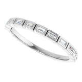 Platinum Straight Baguette Lab-Grown Diamond Bezel-Set Anniversary Band – 1/6–3/4 CTW - view 5