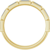 10K Gold Straight Baguette Lab-Grown Diamond Bezel-Set Anniversary Band – 1/2–3/4 CTW - Yellow Gold - view 2