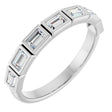 Platinum Straight Baguette Lab-Grown Diamond Bezel-Set Anniversary Band – 1/6–3/4 CTW