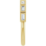 10K Gold Straight Baguette Lab-Grown Diamond Bezel-Set Anniversary Band – 1/6–3/8 CTW - Yellow Gold - view 4